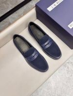 J.M.WESTON Blue calfskin Leather Shoes-J.M.WESTON Man Business Leather Shoes